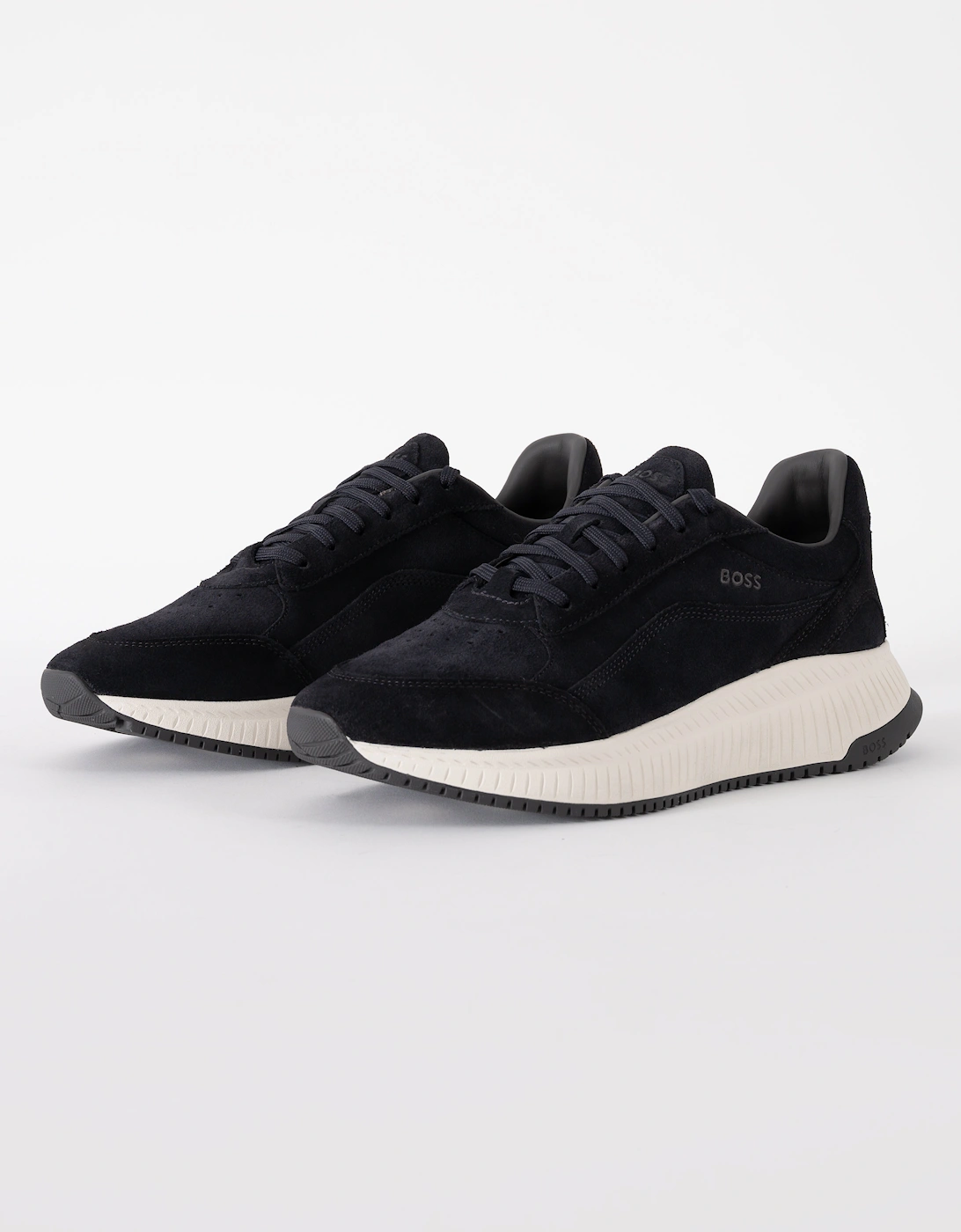 Hugo Boss Men's Navy Boss Orange Ttnm Evo Suede Trainers - Dark Blue 401 - Size: 10