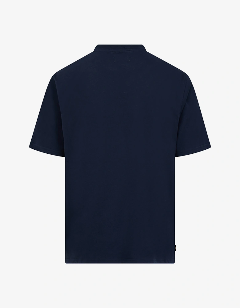 Aquascutum Mens Club Check Piping T-Shirt - Navy 11