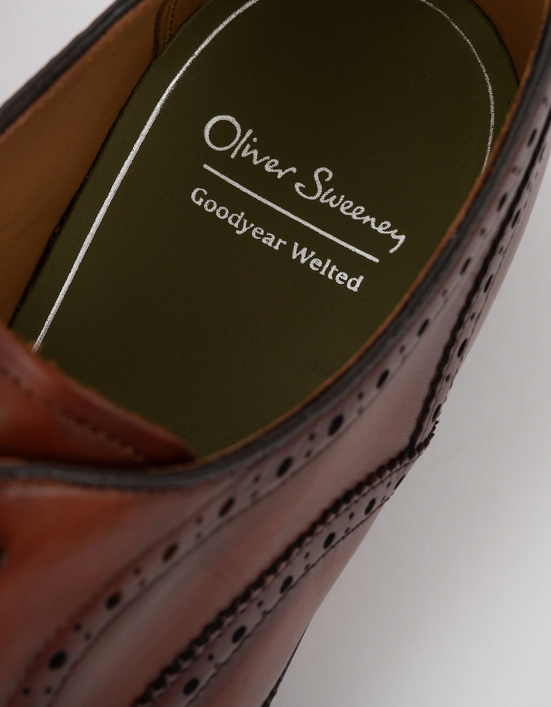 Hunstanton Hand Antiqued Calf Leather Mens Oxford Shoes - Cognac