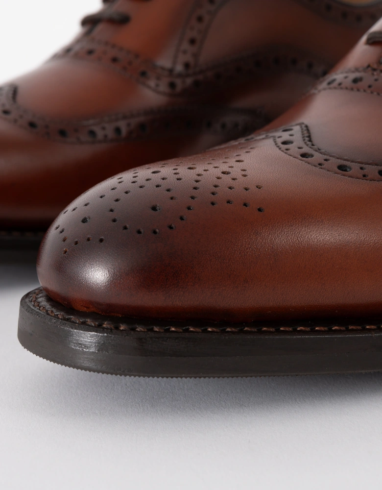 Hunstanton Hand Antiqued Calf Leather Mens Oxford Shoes - Cognac