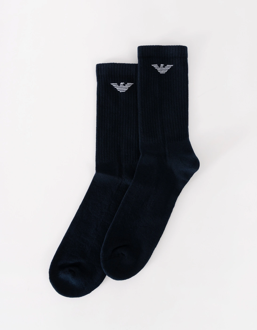 3-Pack Mens Eagle Logo Socks - Blue/Blue/Blue