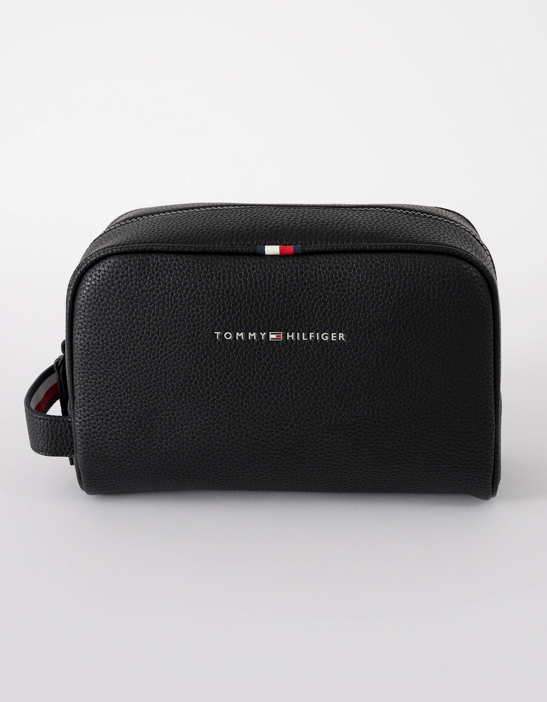 Tommy Hilfiger Men's Black Essential Pu Washbag - Size: One Size
