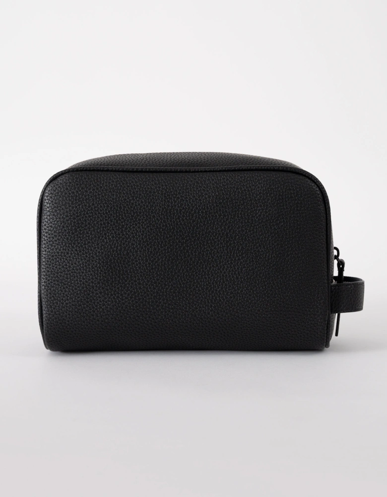 Essential PU Mens Washbag - Black