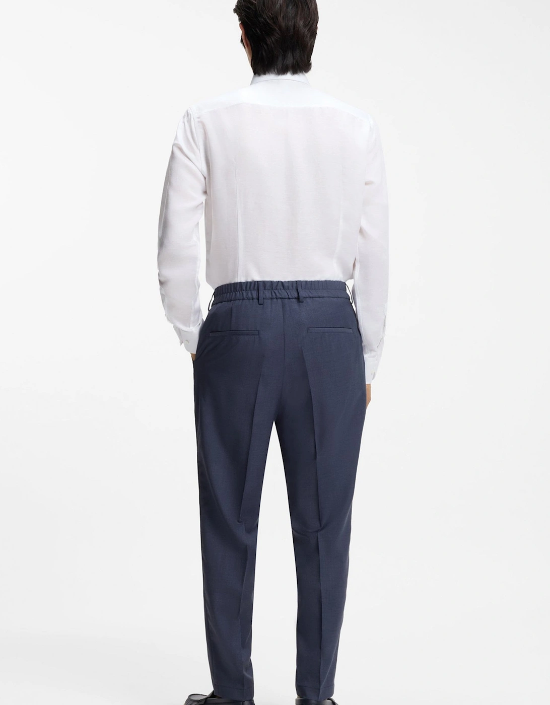 P Perin Tapered Trousers Navy
