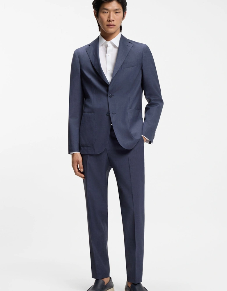 P Perin Tapered Trousers Navy