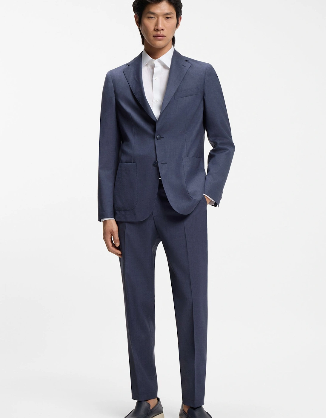 P Perin Tapered Trousers Navy