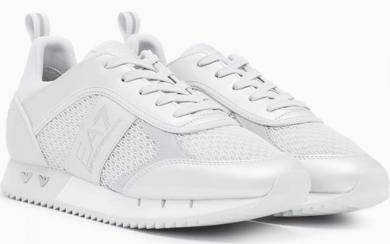 Silver/White Sneaker Trainer