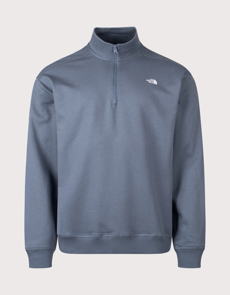 Relaxed Fit Essential Quarter Zip Sweatshirt