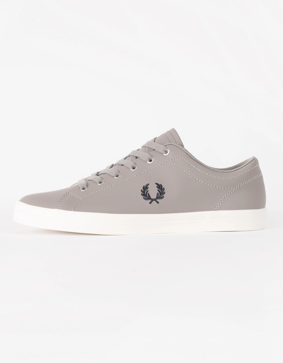Mens Baseline Leather Trainers - Cloudburst 119