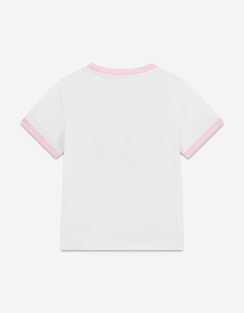Girls Hawaiian Logo Cropped T-Shirt in White