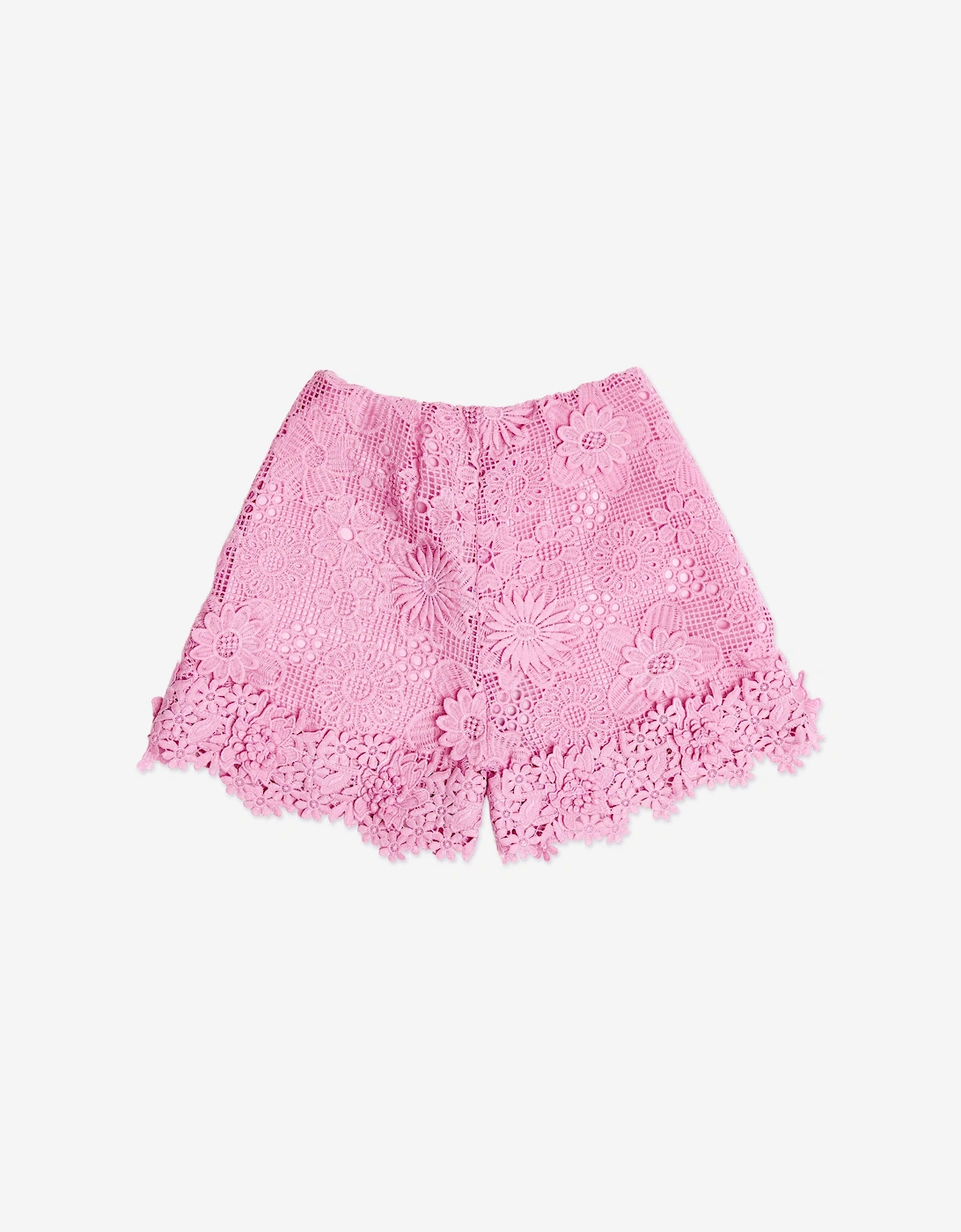 BCBGMAXAZRIA Girls Floral Lace Shorts in Pink