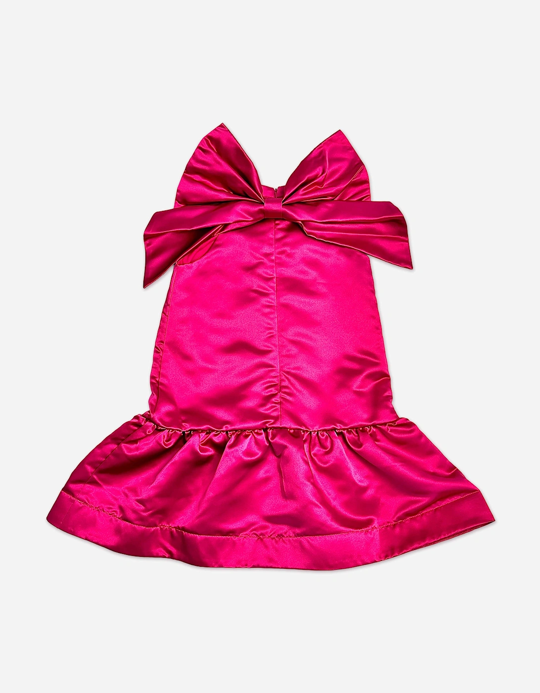 BCBGMAXAZRIA Girls Beaded High Neck Satin Dress in Pink