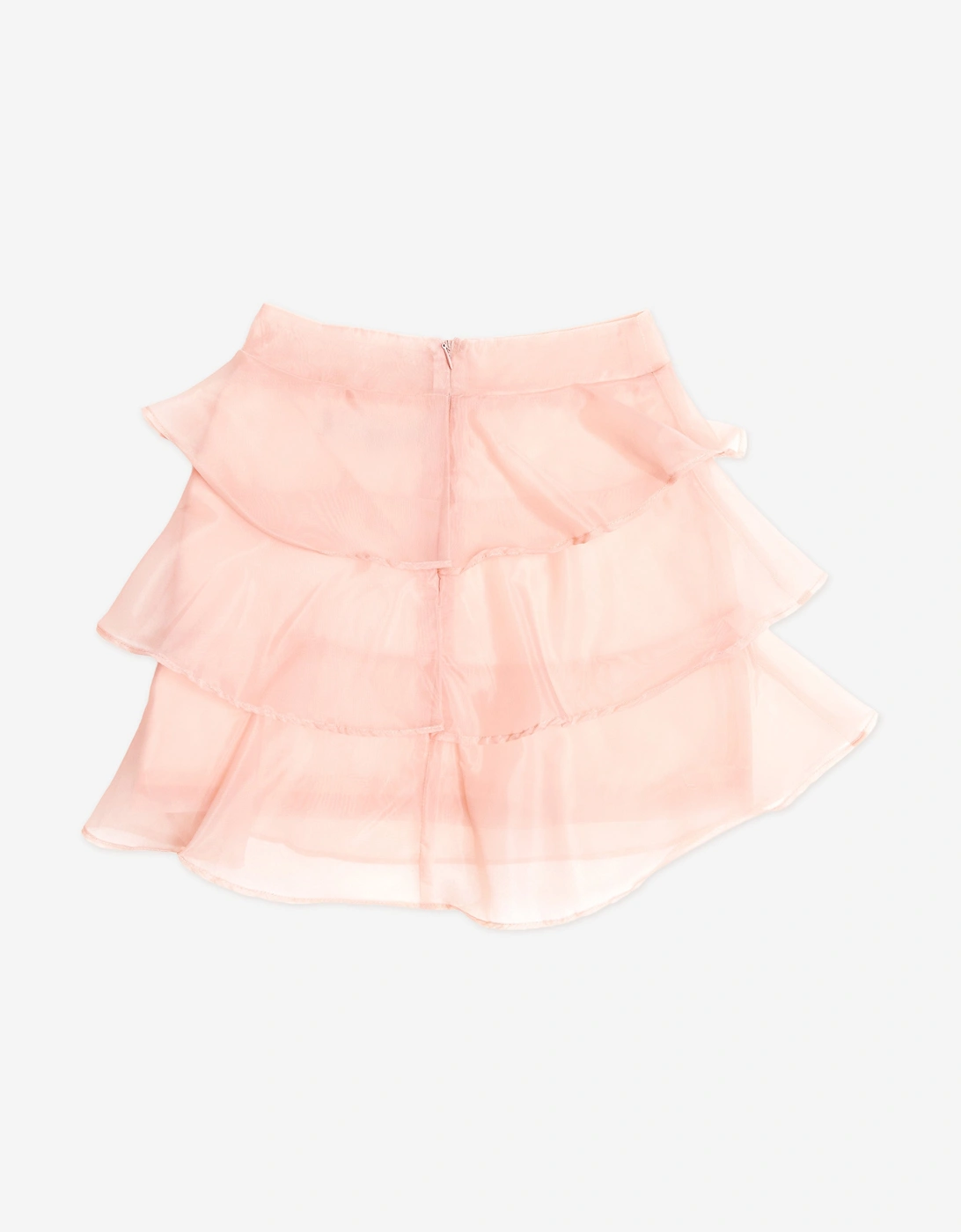BCBGMAXAZRIA Girls Tiered Organza Skirt in Pink