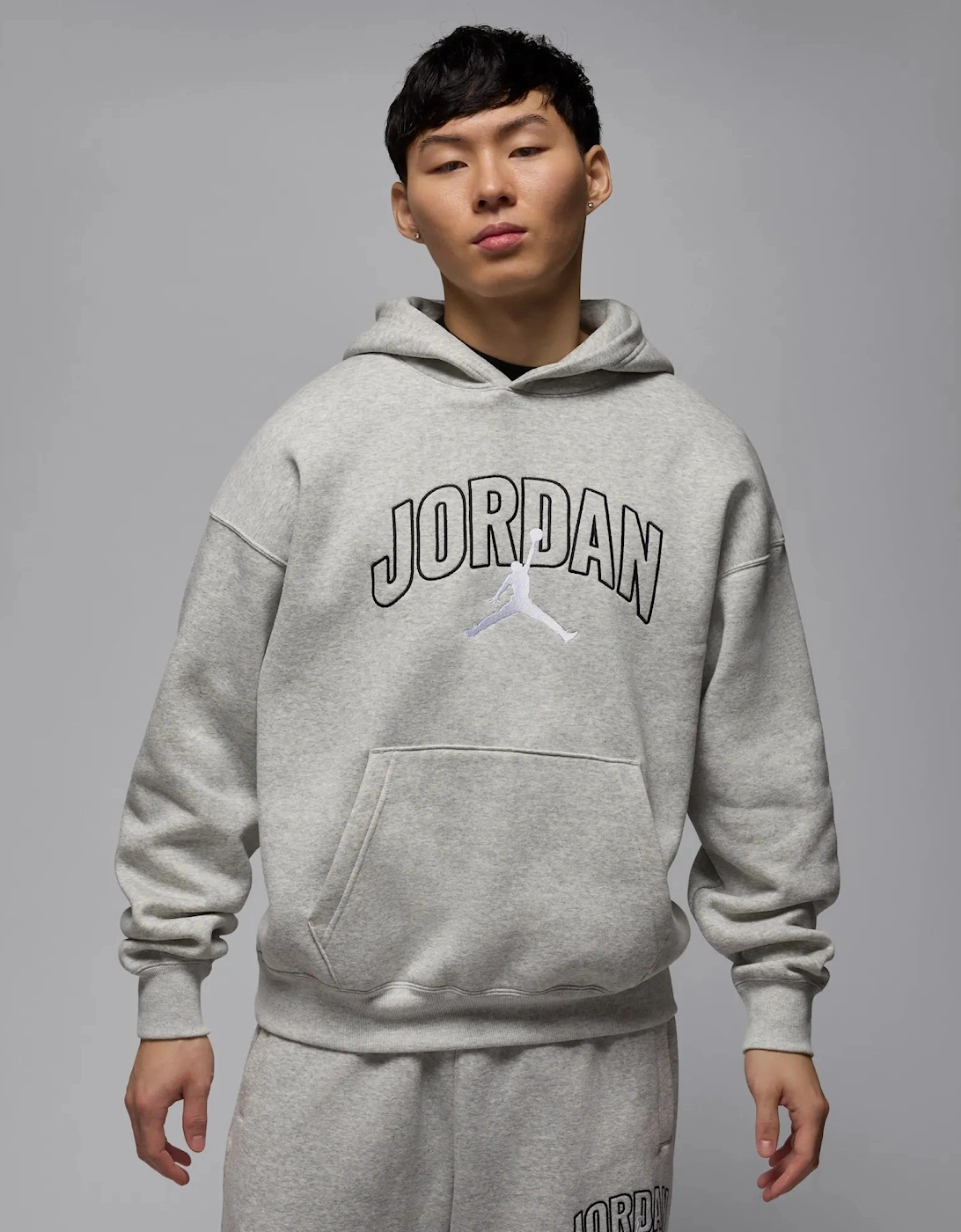 Nike Men's Nike Jordan Brooklyn Hoodie Grey