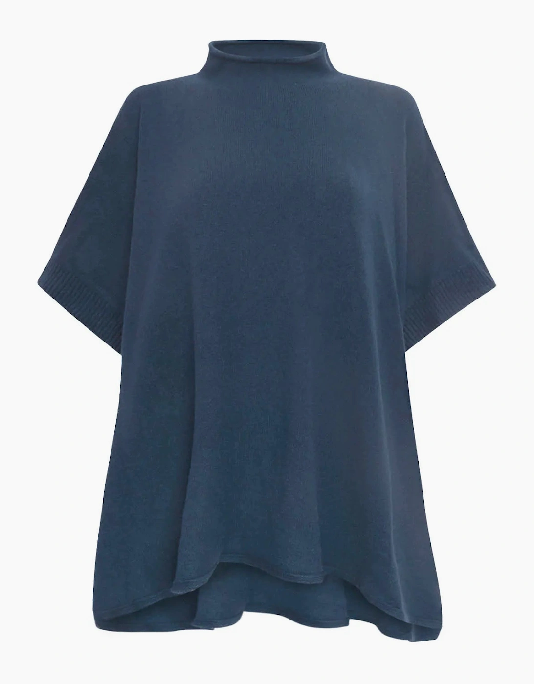 Denim Side Button Poncho