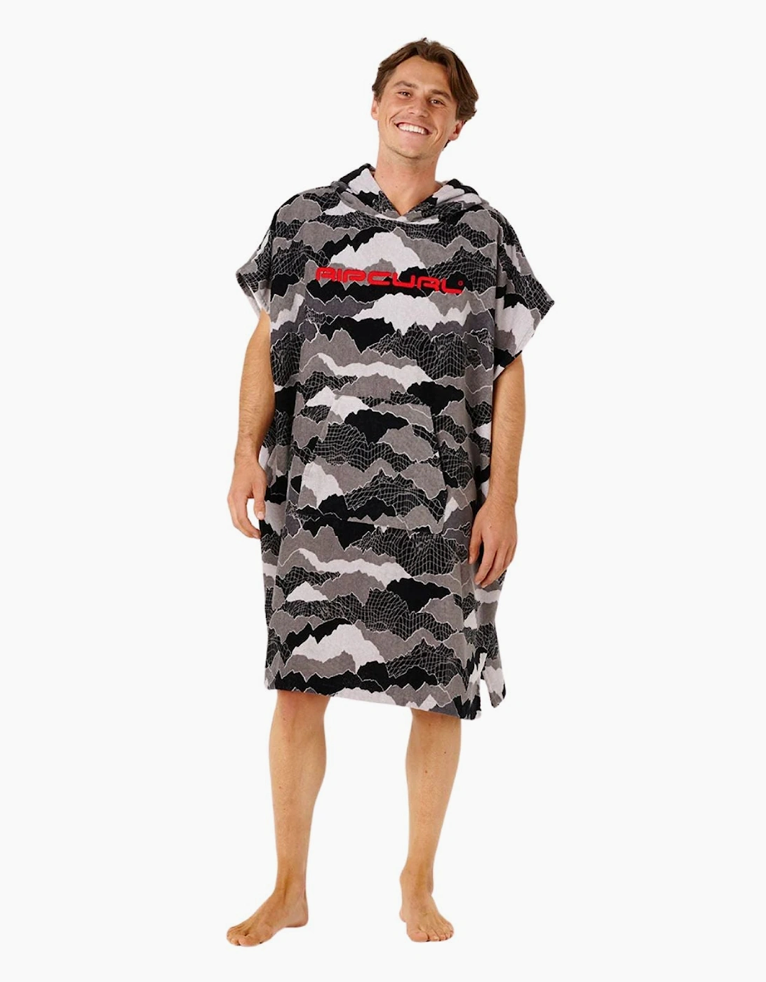 Ripcurl Unisex Black/Multi Rip Curl Mens Fun Times Hooded Towel Poncho - Size One Size