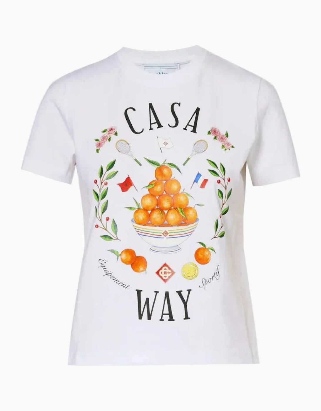 Casablanca Printed Casa Way White T-Shirts