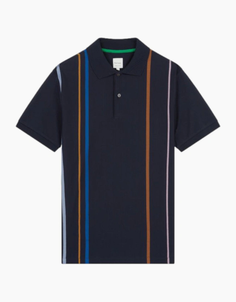 Split Stripe Polo Shirt 49 DK NAVY