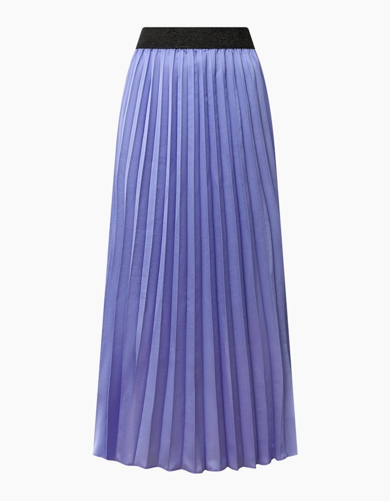 Lilac Pleated Maxi Skirt