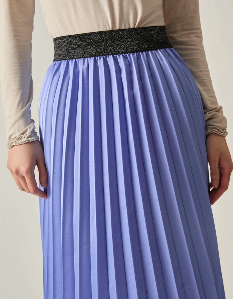 Lilac Pleated Maxi Skirt