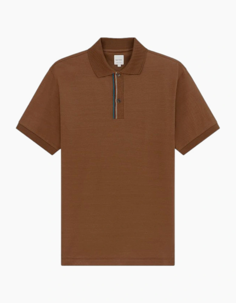 Striped Placket Polo Shirt 65A