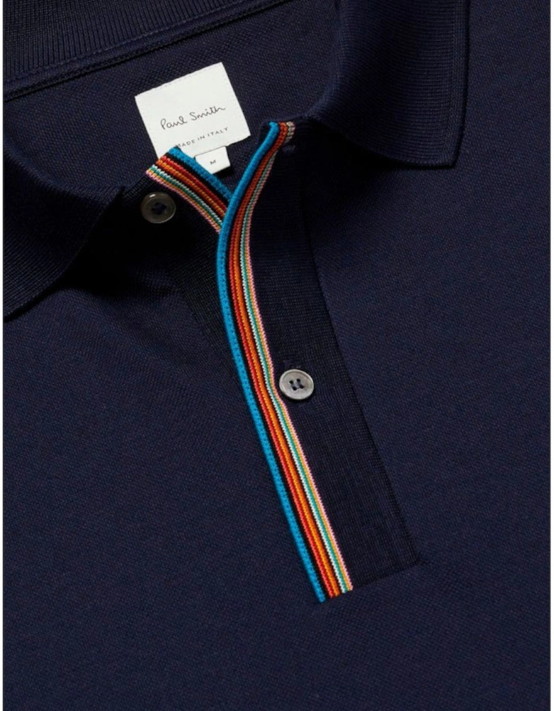 Striped Placket Polo Shirt 49 DK NAVY
