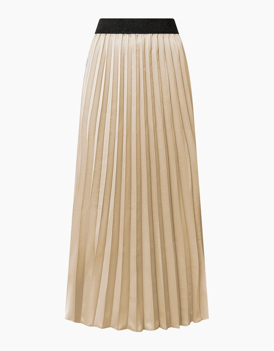 Beige Pleated Maxi Skirt