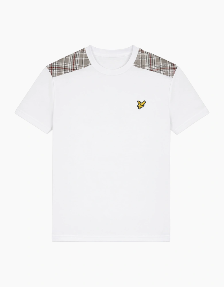 Lyle & Scott Check Panelled T-Shirt White
