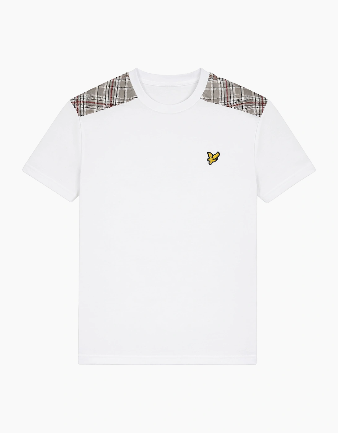 Lyle & Scott Check Panelled T-Shirt White