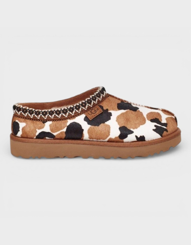 Tasman Cowprint Slipper Brown