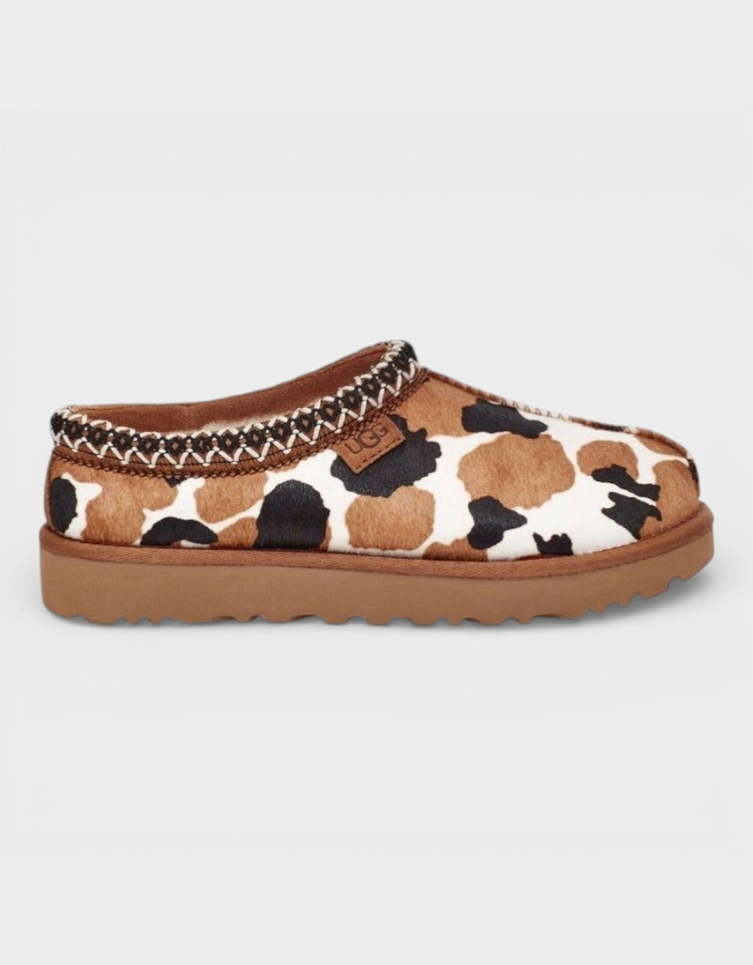 Tasman Cowprint Slipper Brown, 2 of 1