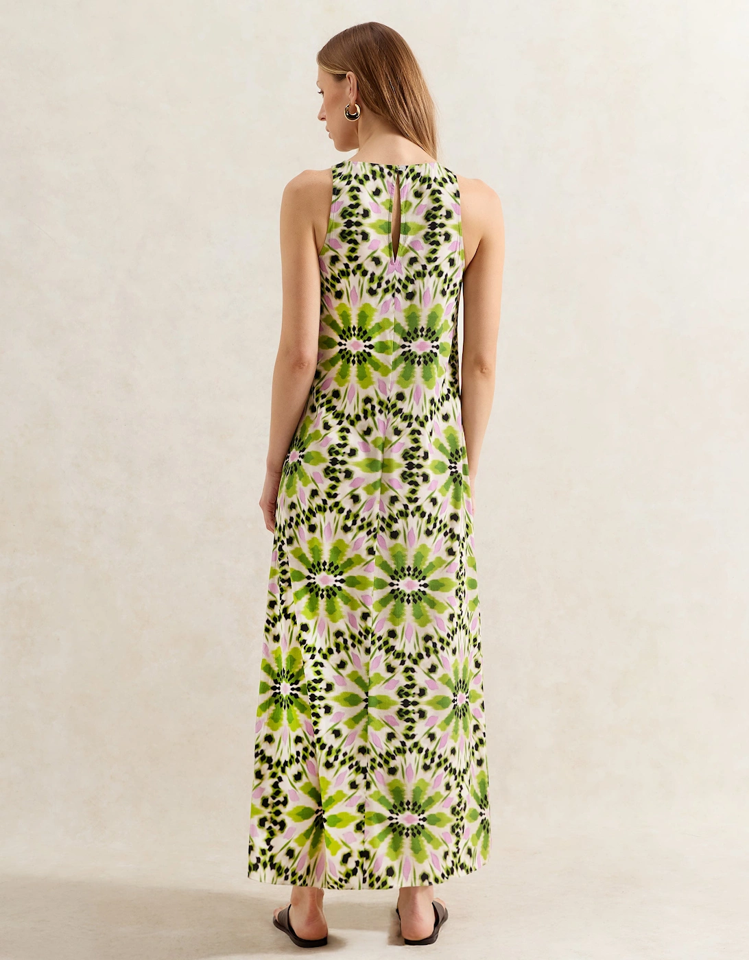 Green Mosaic Printed Dress