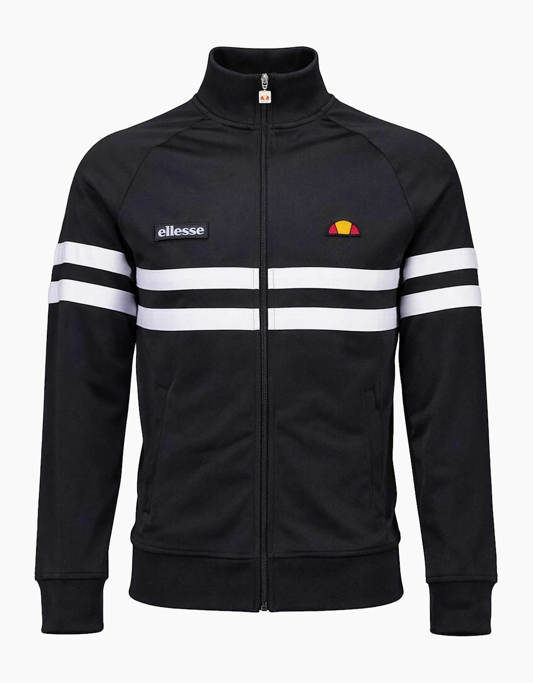 Ellesse Men's Black Rimini Track Top Jacket /White  42/Regular Xl