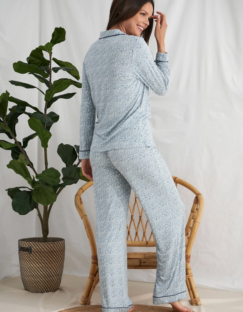 Bamboo Pyjama Set in Heart Splash - Wholesale