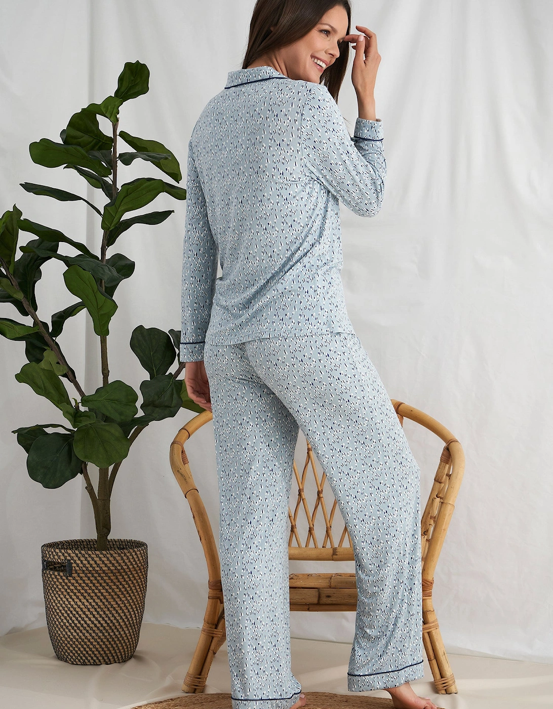 Bamboo Pyjama Set in Heart Splash - Wholesale