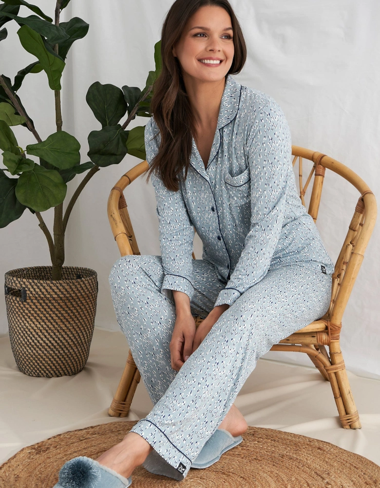 Bamboo Pyjama Set in Heart Splash - Wholesale