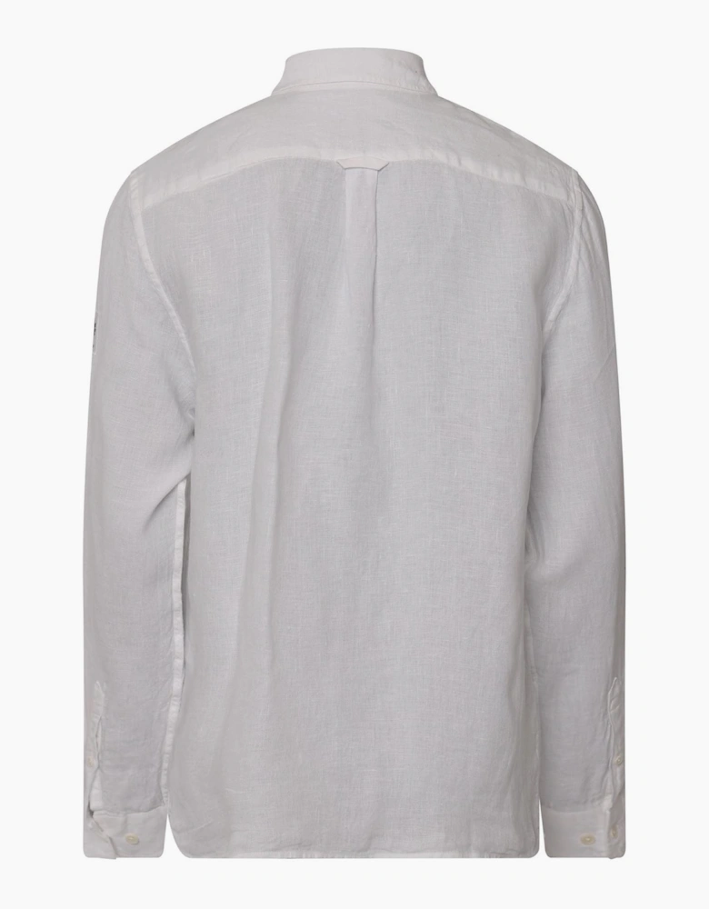 Garment Dyed Linen Scale Shirt