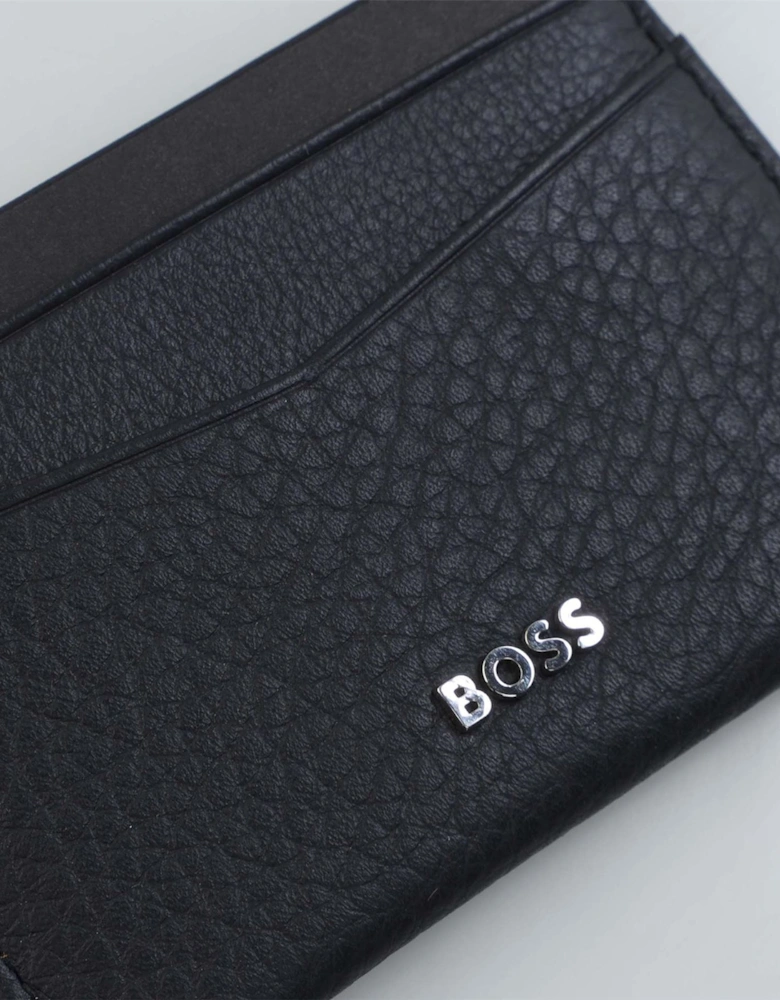 Card Holder with Metallic Logo Lettering