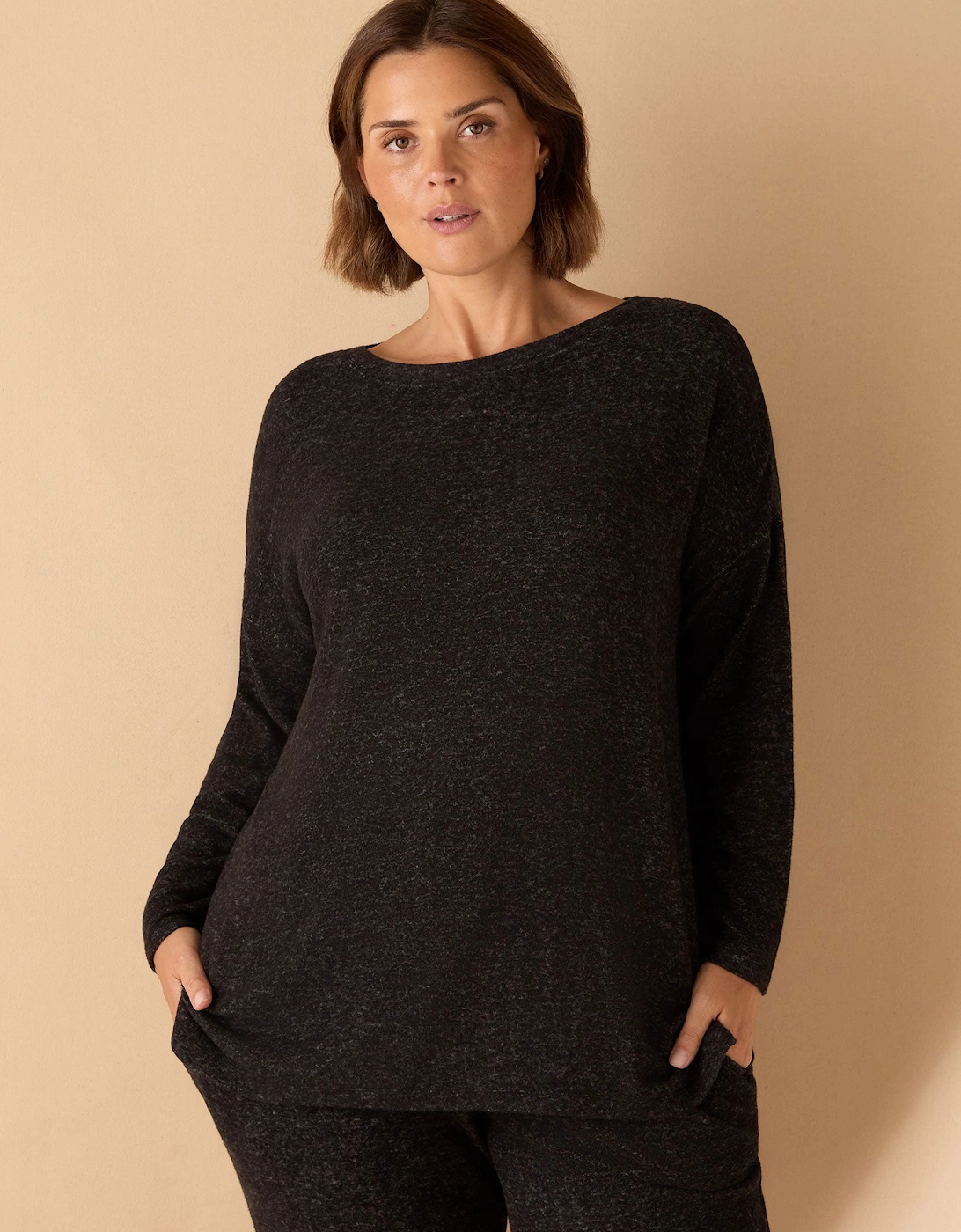 Grey Supersoft Round Neck Jumper