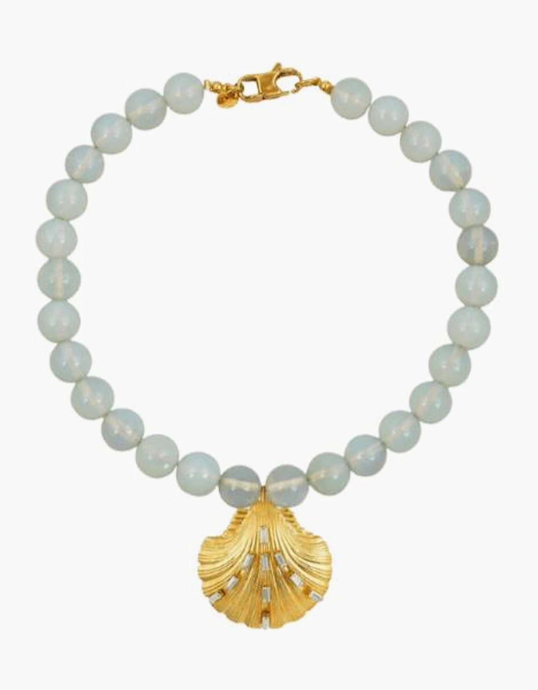 Isla's Opal and Gold Shell Pendant Necklace