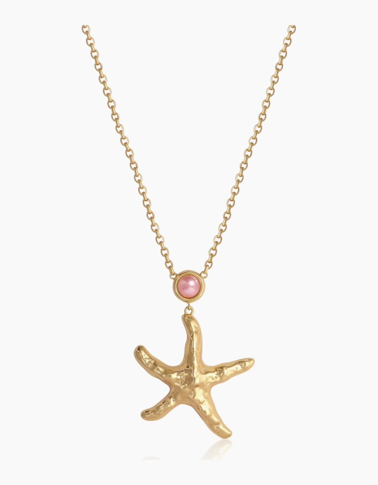 Pearl Drop Starfish Necklace