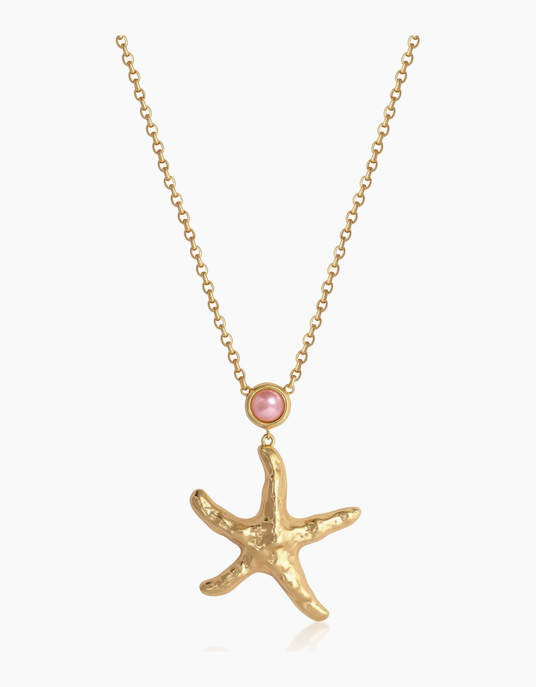 Pearl Drop Starfish Necklace