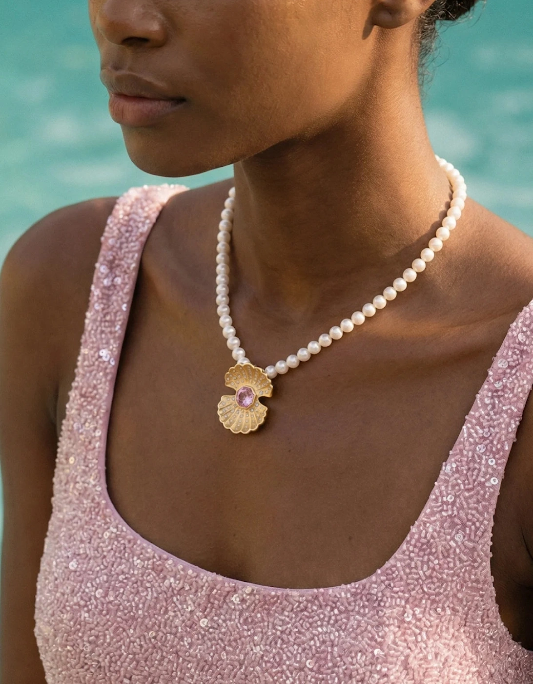 Shell Symphony Pearl Necklace