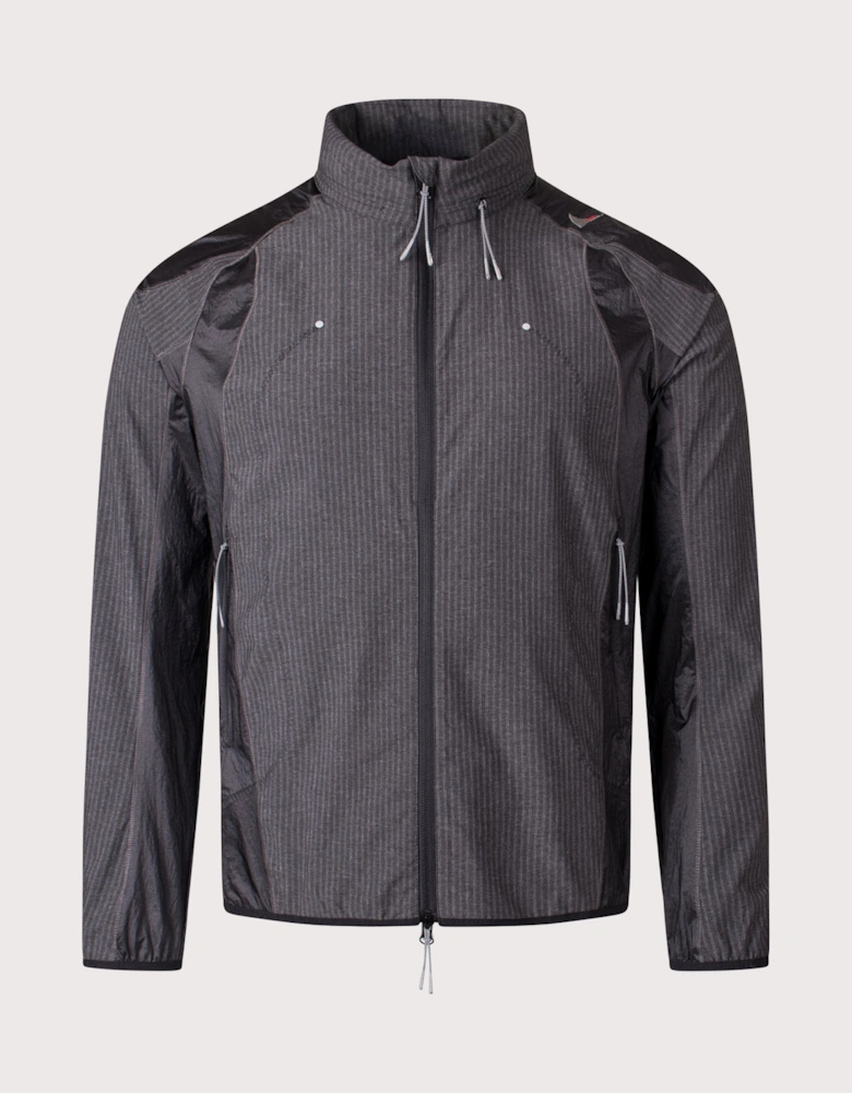 Numb Pinstriped Hooded Wind Jacket