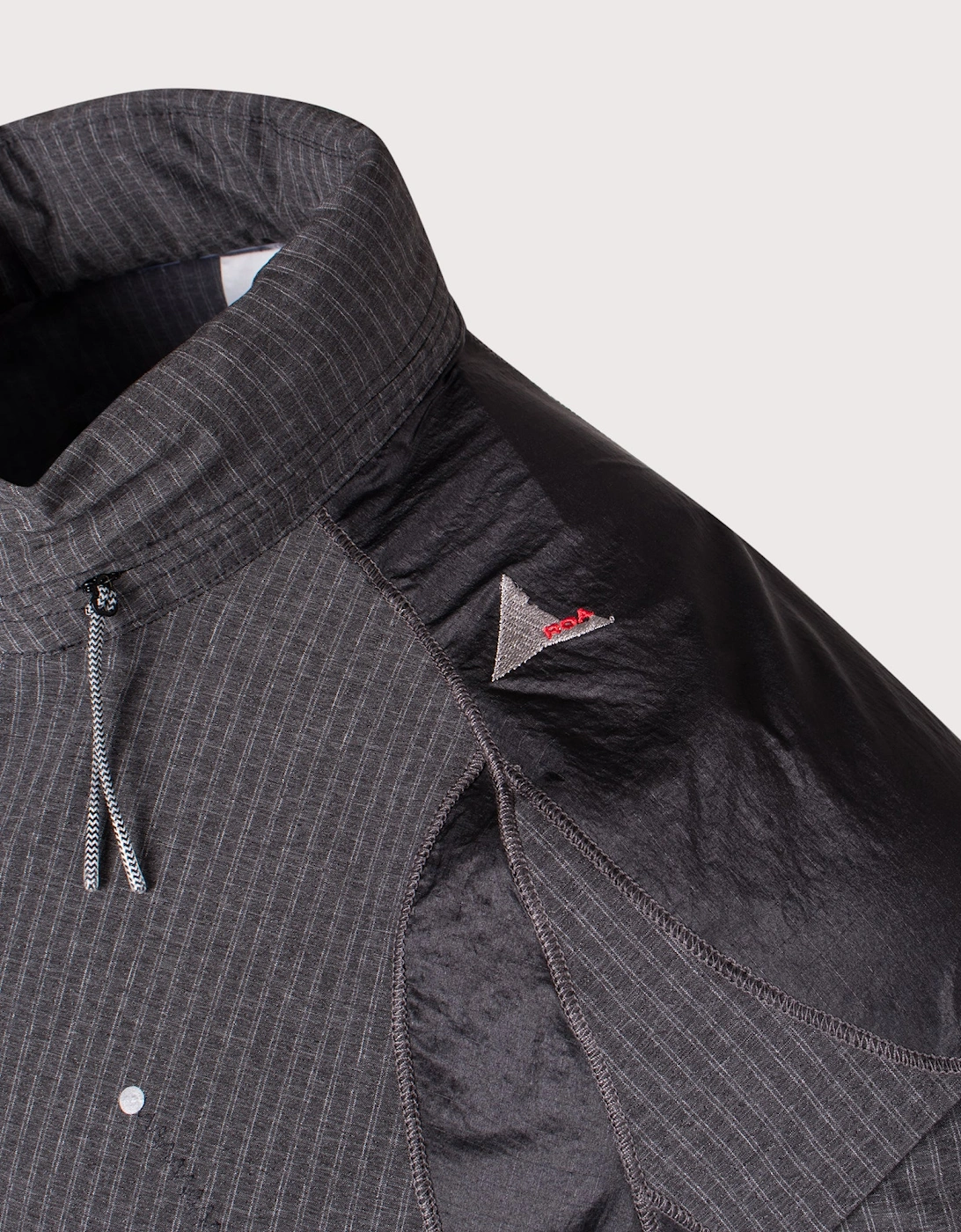 Numb Pinstriped Hooded Wind Jacket