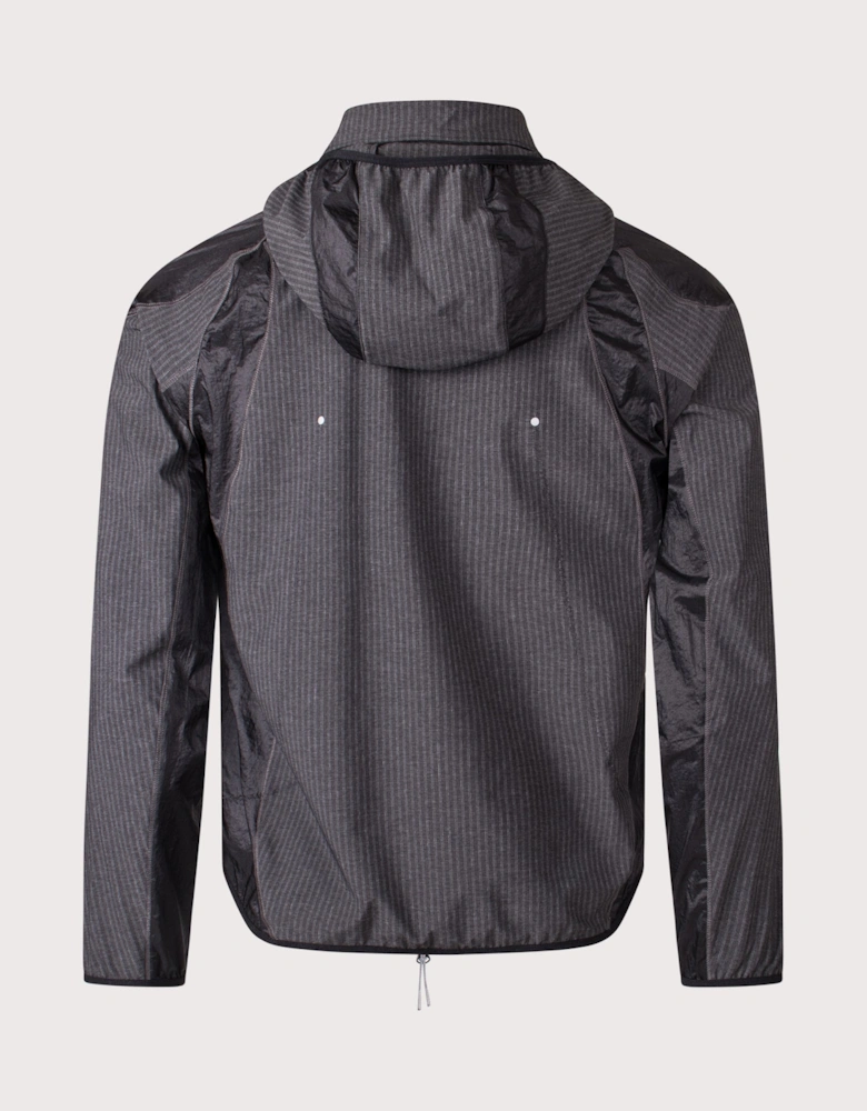 Numb Pinstriped Hooded Wind Jacket