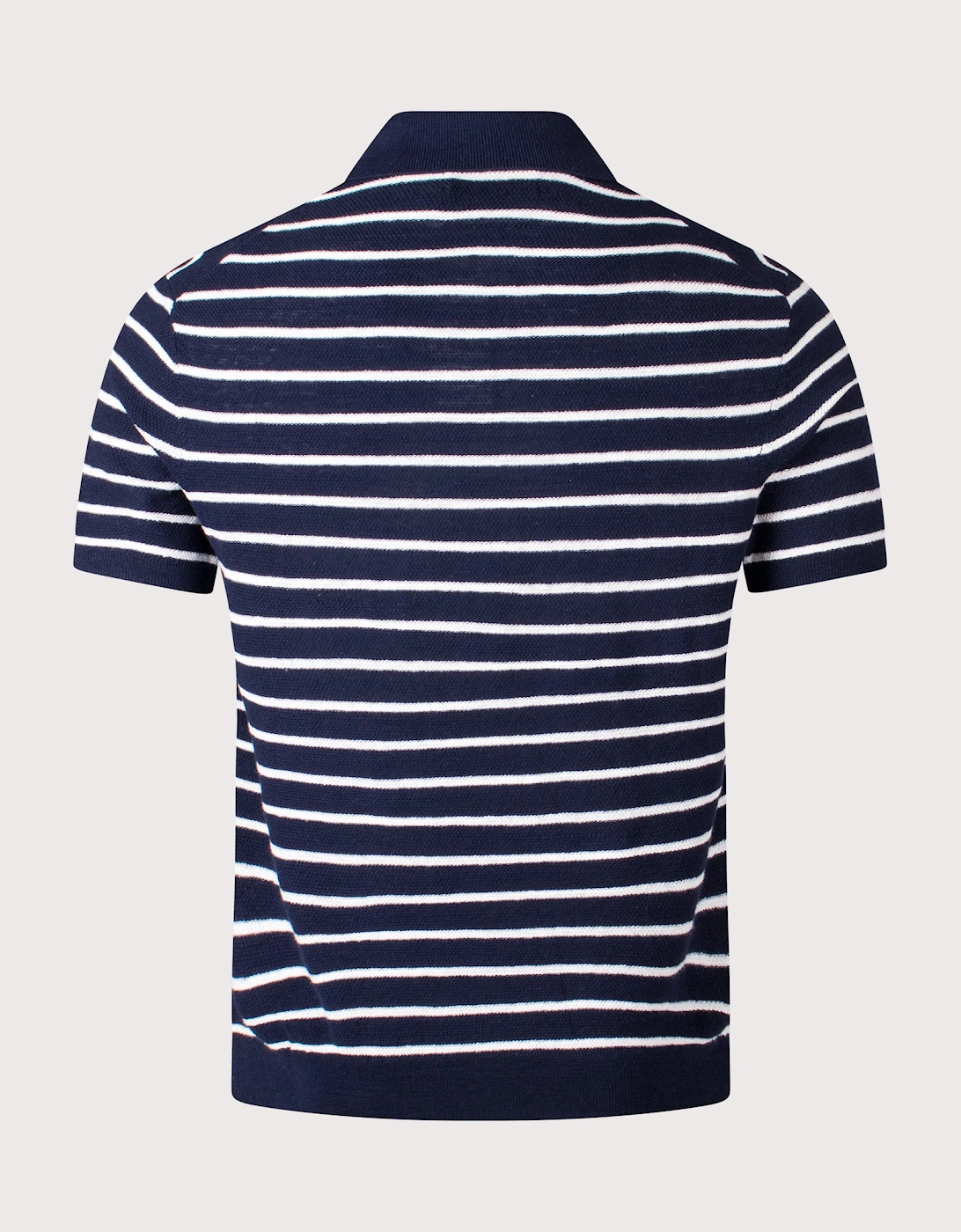 Striped Polo Collar Knit