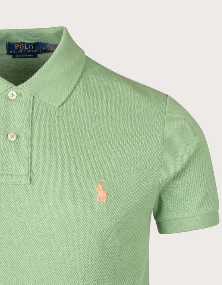 Custom Slim Fit Mesh Polo Shirt