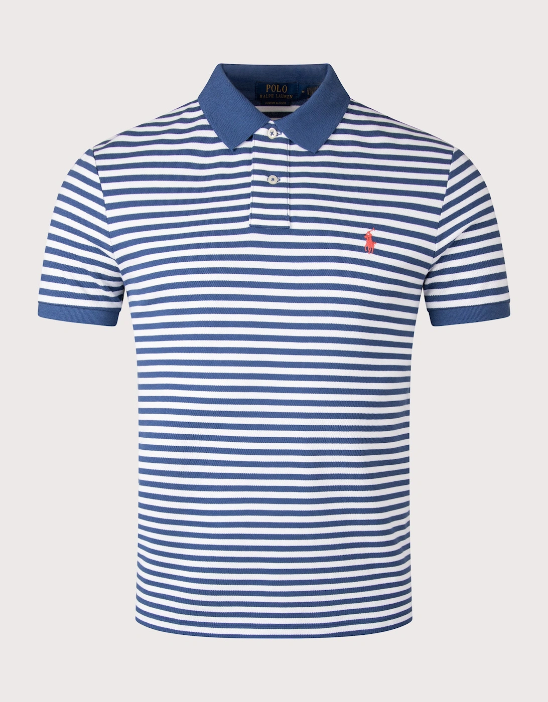 Custom Slim Fit Striped Mesh Polo Shirt, 4 of 3