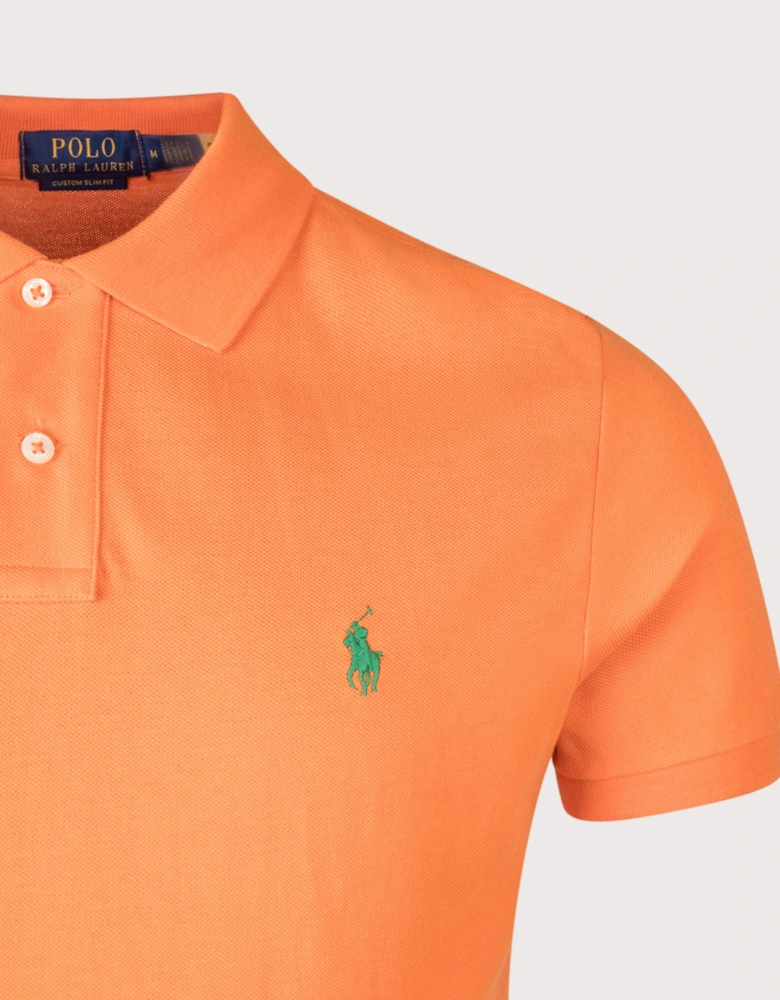 Custom Slim Fit Mesh Polo Shirt